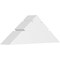 Ekena Millwork Saratoga Architectural Grade PVC Gable Bracket, 36"W x 13 1/2"H x 6"D x 6"F, 9/12 Pitch GBP036X14X0606SAR00 - alternate 1